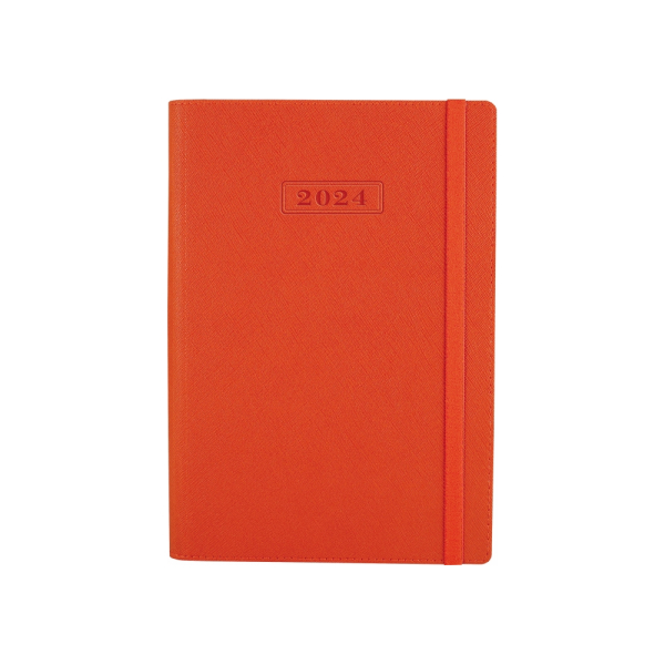 Щоденник датований 2022, CROSS , помаранчевий, А5, м'яка обкладинка з гумкою под Нанесение логотипа