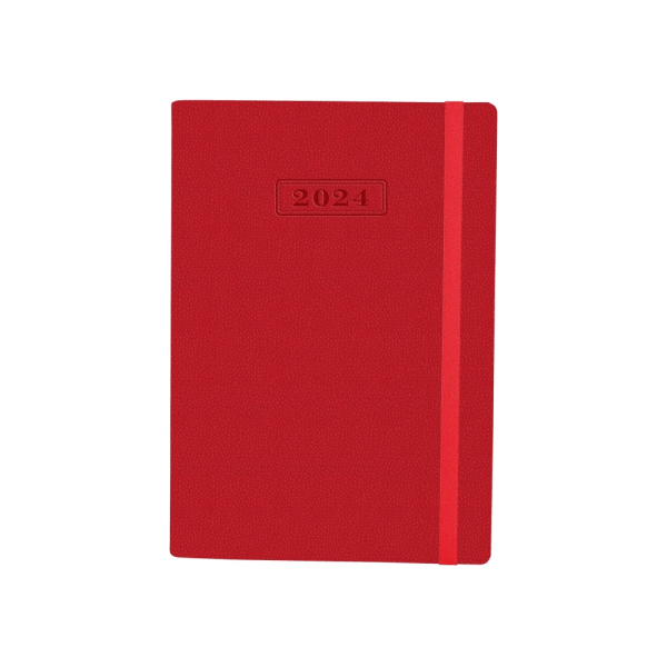 Щоденник датований, 2022 NAMIB,червоний, А5, з гумкою под Нанесение логотипа