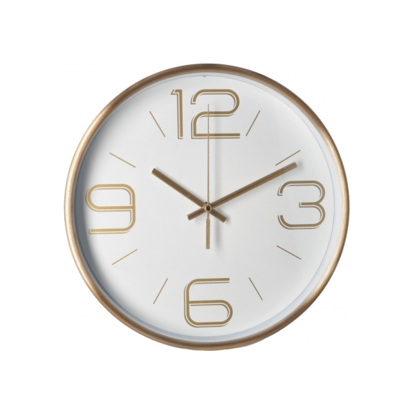 Годинник настінний металевий Optima MASTER, білий под Нанесение логотипа