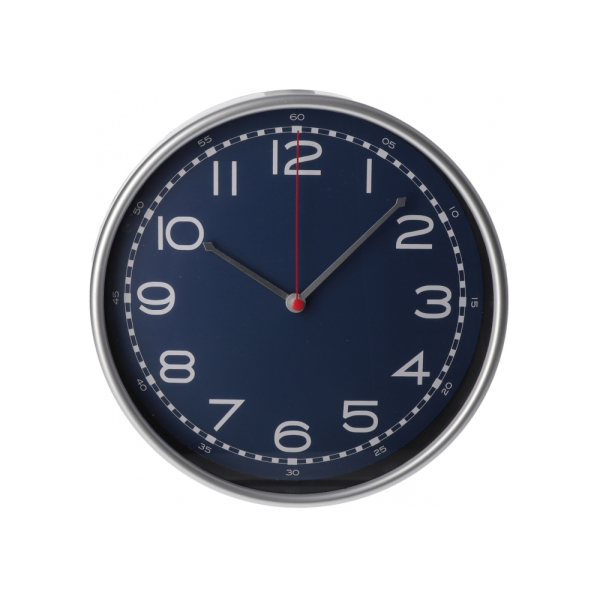Годинник настінний пластиковий Optima SPEED, темно-синій под Нанесение логотипа