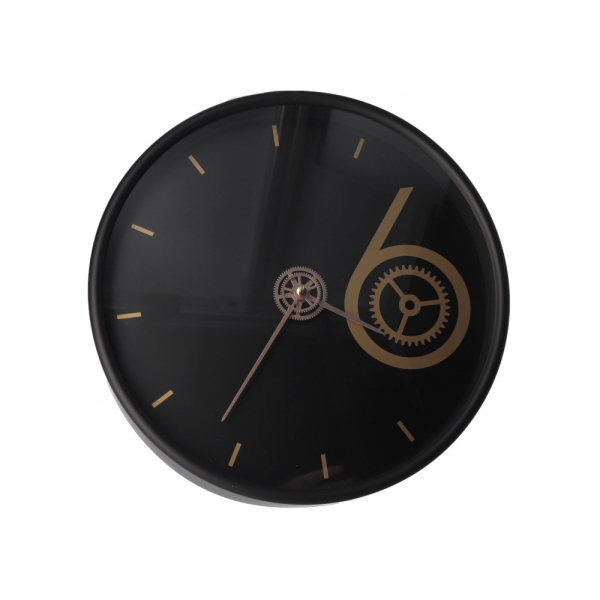 Годинник настінний пластиковий Optima DESIGN, чорний под Нанесение логотипа