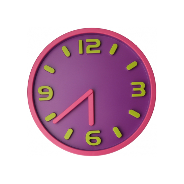 Годинник настінний пластиковий Optima MAGIC, рожевий под Нанесение логотипа