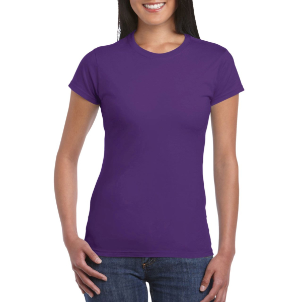 SOFTSTYLE® LADIES` T-SHIRT, Purple под Нанесение логотипа
