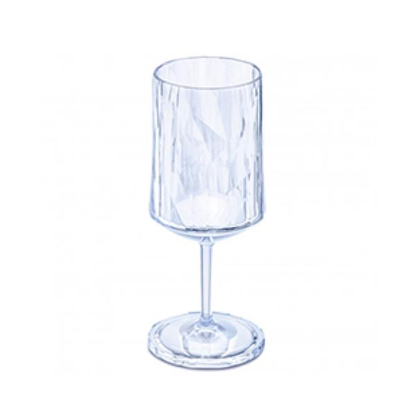 Бокал для вина, 300 мл, пластик, прозорий аквамарин под Нанесение логотипа