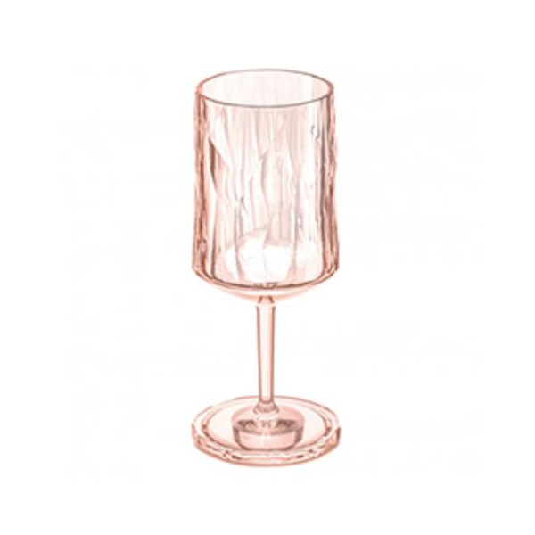 Бокал для вина, 300 мл, пластик, прозорий рожевий кварц под Нанесение логотипа