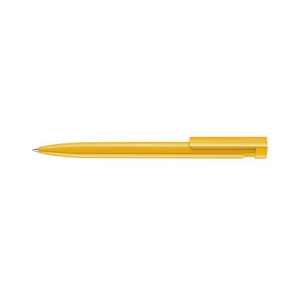Ручка кулькова Liberty Polished пластик, жовтий 7408 под Нанесение логотипа